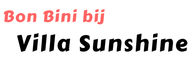 Bon bini bij villa sunshine